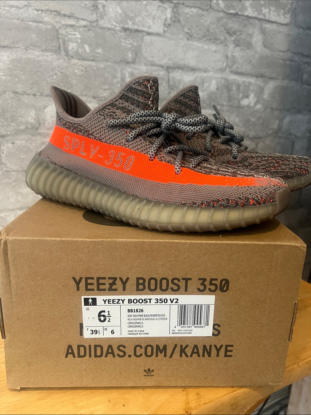 adidas Yeezy Boost 350 V2 Brown with Orange Stripe